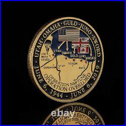 100PCS 1994.6.6 Challenge Coin France D-Day Normandy WWII 75th Anniversary Gift