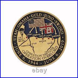 100PCS 1994.6.6 Challenge Coin France D-Day Normandy WWII 75th Anniversary Gift