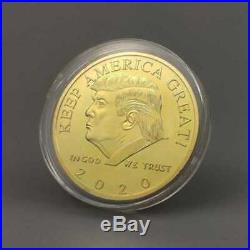 100PCS 2020 President Donald Trump Gold Plated EAGLE Commemorative Coin