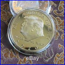 100PCS 2020 President Donald Trump Gold Plated EAGLE Commemorative Coin