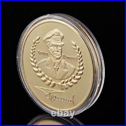 100PCS Africa Corps Desert Deutsche Erwin Rommel Challenge Coin Fox Africa Medal