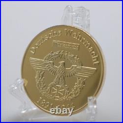 100PCS Africa Corps Desert Deutsche Erwin Rommel Challenge Coin Fox Africa Medal