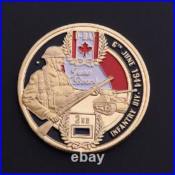 100PCS Canadian Infantry Division Challenge Coin WWII Normandy 2rd Sourvenir