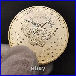 100PCS Challenge Coin 1777 USA Flag Betsy Ross Flag Medal History of Glory Gift