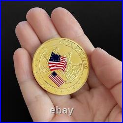 100PCS Challenge Coin 1777 USA Flag Betsy Ross Flag Medal History of Glory Gift