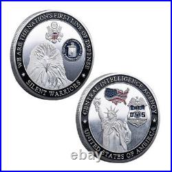 100PCS Challenge Coin CIA Commemorative USA Statue of Liberty Eagle Collectible