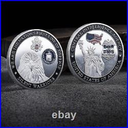 100PCS Challenge Coin CIA Commemorative USA Statue of Liberty Eagle Collectible