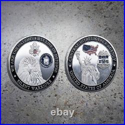 100PCS Challenge Coin CIA Commemorative USA Statue of Liberty Eagle Collectible