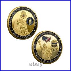 100PCS Challenge Coin CIA USA Statue of Liberty Cllectible Eagle Collect Medal