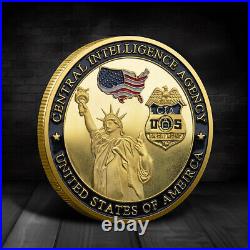 100PCS Challenge Coin CIA USA Statue of Liberty Cllectible Eagle Collect Medal