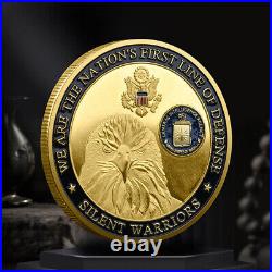 100PCS Challenge Coin CIA USA Statue of Liberty Cllectible Eagle Collect Medal