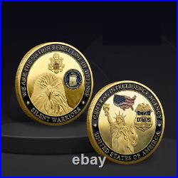 100PCS Challenge Coin CIA USA Statue of Liberty Cllectible Eagle Collect Medal