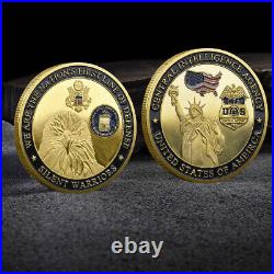 100PCS Challenge Coin CIA USA Statue of Liberty Cllectible Eagle Collect Medal