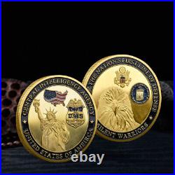 100PCS Challenge Coin CIA USA Statue of Liberty Cllectible Eagle Collect Medal