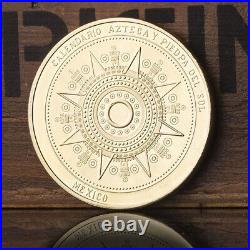 100PCS Collectible Gold Medal Commemorative Coin Mexico Mayan Prophecy Calendar