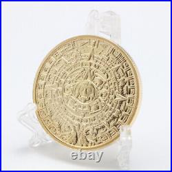 100PCS Collectible Gold Medal Commemorative Coin Mexico Mayan Prophecy Calendar