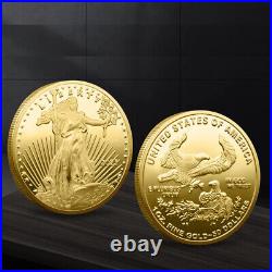 100PCS Commemorative Challenge Coin Gold Eagle 2025 Statue of Liberty American