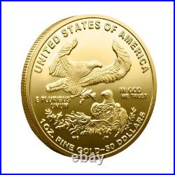 100PCS Commemorative Challenge Coin Gold Eagle 2025 Statue of Liberty American