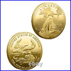 100PCS Commemorative Challenge Coin Gold Eagle 2025 Statue of Liberty American