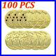 100PCS Commemorative Coin Gold Plated Merry Christmas Collectibles Santa Claus