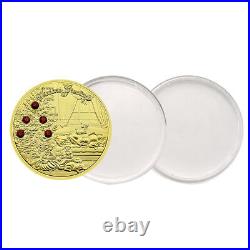 100PCS Commemorative Coin Gold Plated Merry Christmas Collectibles Santa Claus