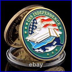 100PCS Commemorative USA Aircraft USS Independence CV 62 Challenge Coin Collect