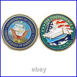 100PCS Commemorative USA Aircraft USS Independence CV 62 Challenge Coin Collect