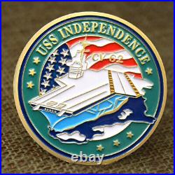 100PCS Commemorative USA Aircraft USS Independence CV 62 Challenge Coin Collect