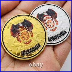 100PCS Firefighter US Cllectible Challenge Coin Prayer Coin Medal Thanksgiving