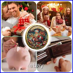 100PCS Gift Gold Christmas Coin Merry Christmas Commemorative Coin Santa Claus