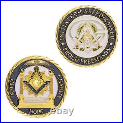 100PCS Gold Plated Coin Brother Collection Freemasonry Member Commemorative