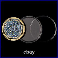 100PCS Gold Souvenir Medal Ramadan Kareem Festival Octagon Commemorative Coin