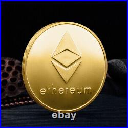 100PCS Novelty Commemorative Coin Medal Crypto Ethereum Coin Collectible ETH