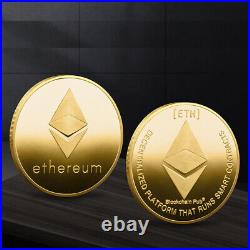 100PCS Novelty Commemorative Coin Medal Crypto Ethereum Coin Collectible ETH