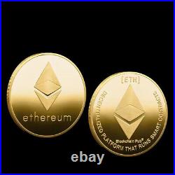 100PCS Novelty Commemorative Coin Medal Crypto Ethereum Coin Collectible ETH