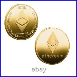 100PCS Novelty Commemorative Coin Medal Crypto Ethereum Coin Collectible ETH