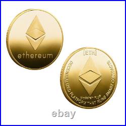 100PCS Novelty Commemorative Coin Medal Crypto Ethereum Coin Collectible ETH