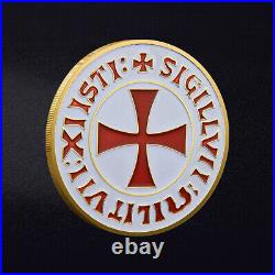 100PCS Religious Commemorative Challenge Coin Souvenir Gold Knights Templar