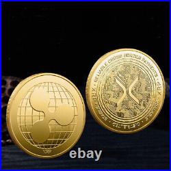 100PCS Ripple Coin XRP Collectible Physical Crypto Challenge Coin Gold Plated