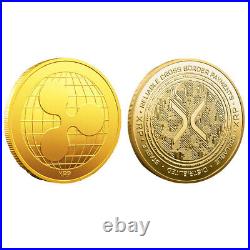 100PCS Ripple Coin XRP Collectible Physical Crypto Challenge Coin Gold Plated