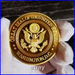 100PCS Semper Fidelis Military USA Gold Marine Corps Challenge Coin Collectible