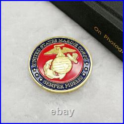 100PCS Semper Fidelis Military USA Gold Marine Corps Challenge Coin Collectible