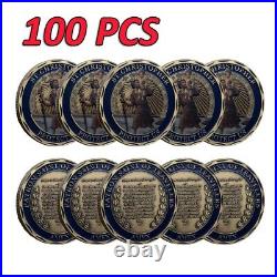 100PCS Souvenir Challenge Coin Gold St. Christopher Patron Saint Of Travelers