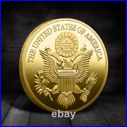 100PCS Souvenir Liberty Gold Plated Commemorative Challenge Coin EAGLE US Coin