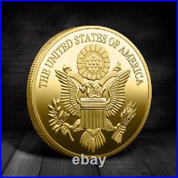 100PCS Souvenir Liberty Gold Plated Commemorative Challenge Coin EAGLE US Coin