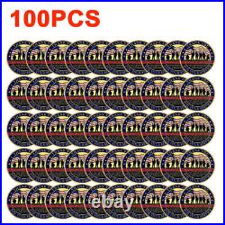 100PCS Thank You for Your Service Commemorative Gold Coin Challenge Military