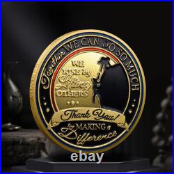 100PC Thank You For Making A Difference Commemorative Gold Plated Challenge Coin