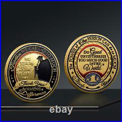 100PC Thank You For Making A Difference Commemorative Gold Plated Challenge Coin