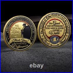 100PC Thank You For Making A Difference Commemorative Gold Plated Challenge Coin