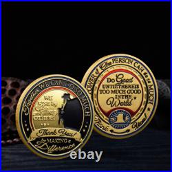 100PC Thank You For Making A Difference Commemorative Gold Plated Challenge Coin